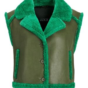 SHEARLING TRIMMED VEST